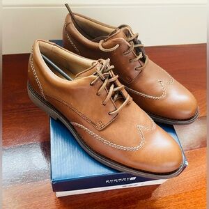 NWB Men SPERRY TOPSIDER Oxford Leather JAMESTOWN WING TIP BROWN Dress Shoes 8M